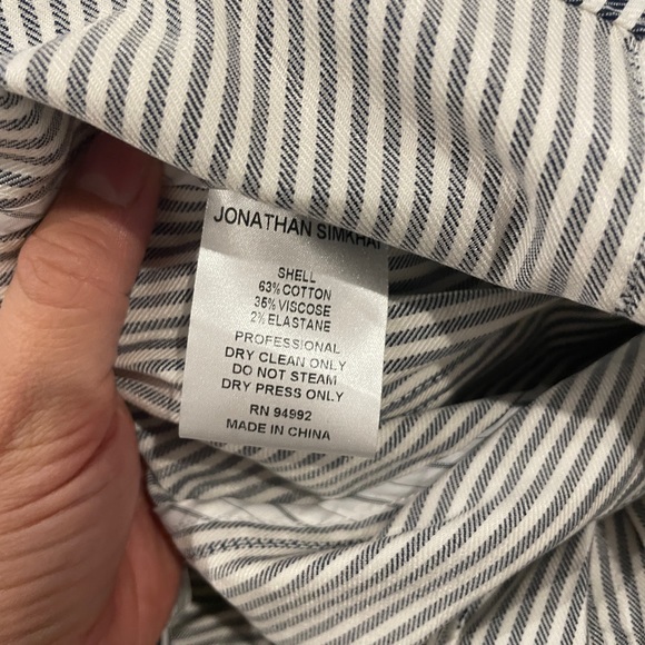 Jonathan simkhai one piece striped denim jumper with zippers size 4 - Picture 8 of 11